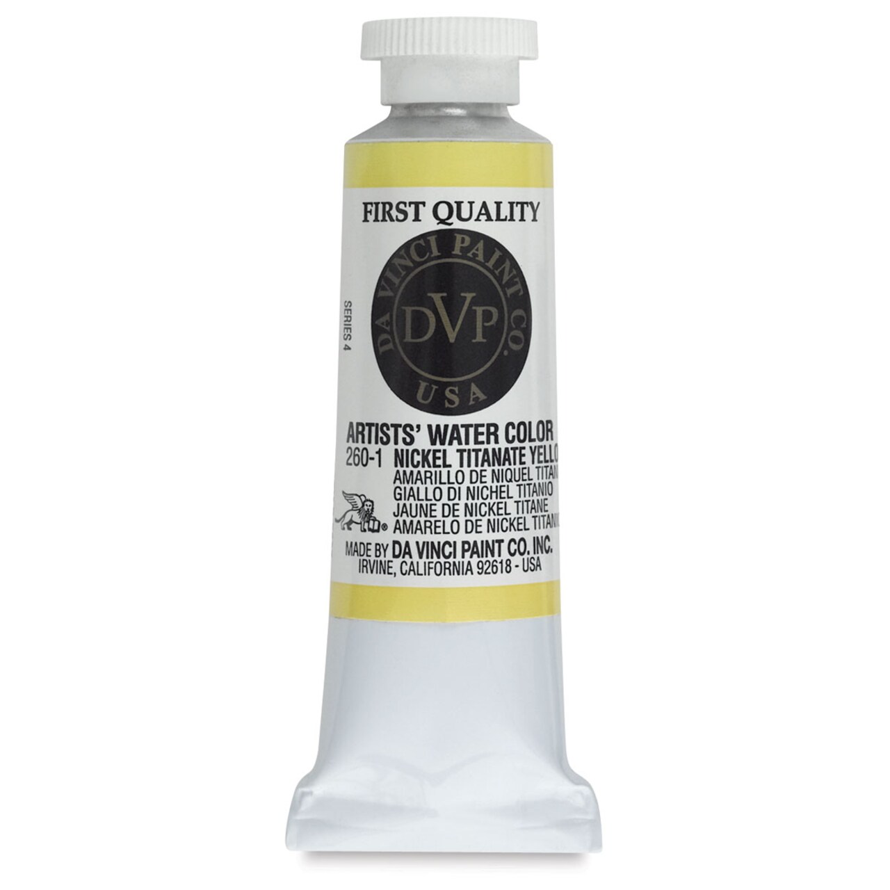 Da Vinci Artists' Permanent Watercolor - Nickel Titanate Yellow, 37 ml tube